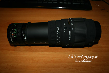 Lente macro - duas lentes acopladas