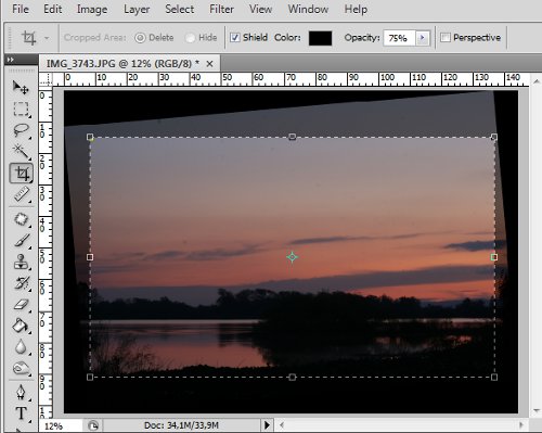 Photoshop - Escolha da area a cortar