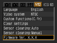 Verificar qual a firmware da Canon 400D