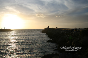 Nazaré - Pôr do sol - Fotografia escura